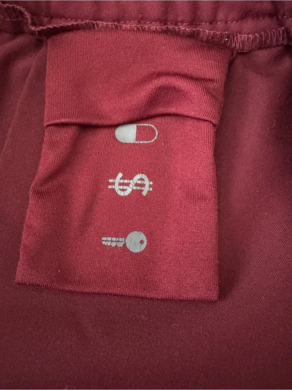FIGS Men's Technical Collection Jogger Scrub Pants Burgundy Medium Short M/S